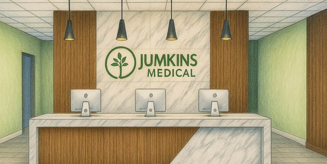 Medical Reception Area – Pharmacy & Clinic Render